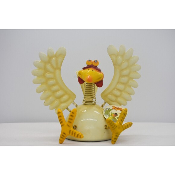 Tim Twinkler Animal Wobblers Don't Know Squats Yellow Metal Chicken - Picture 4 of 4